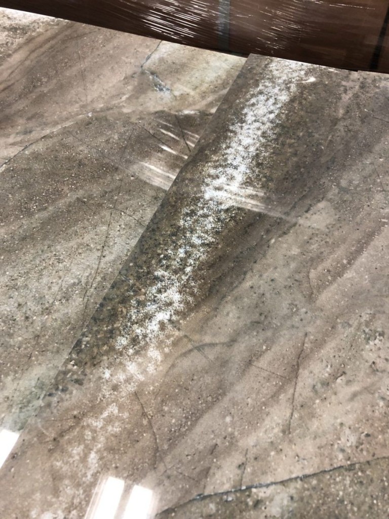 #869 Fluorite Limonite Polished tile