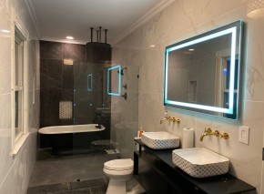 Large Format Full Bathroom Project 30x30 tile